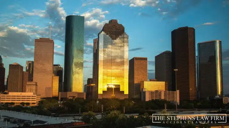 houston skyline sunset