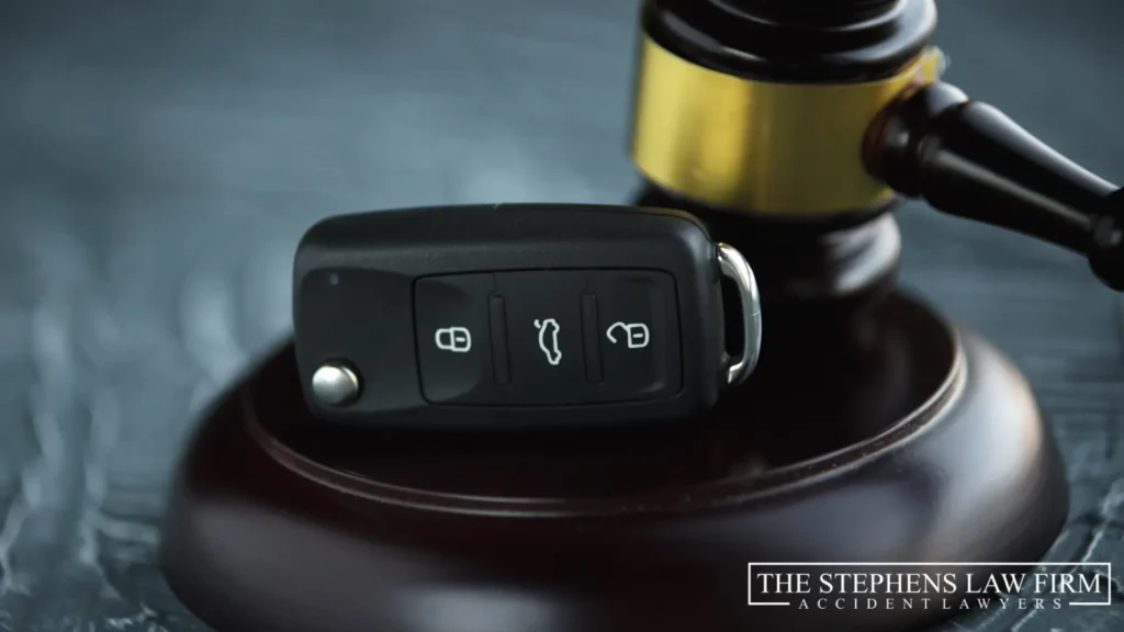 car key and hammer gavel