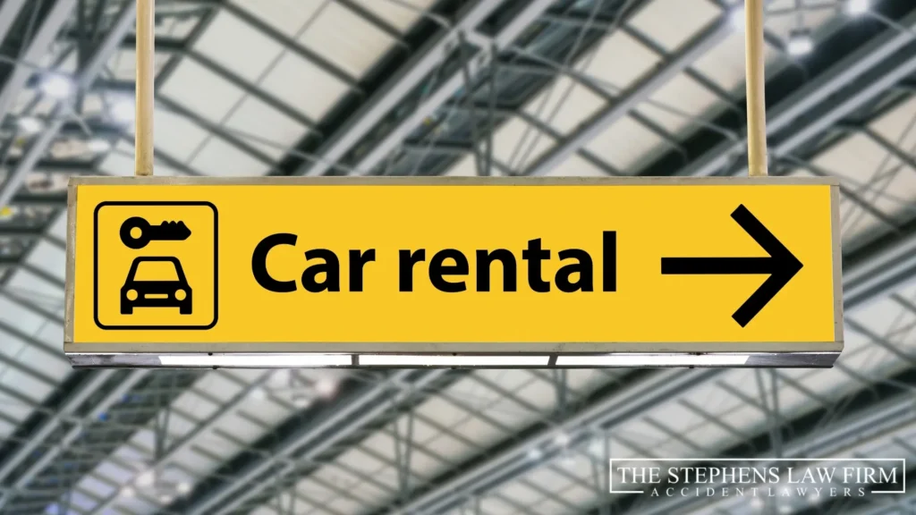 car rental sign