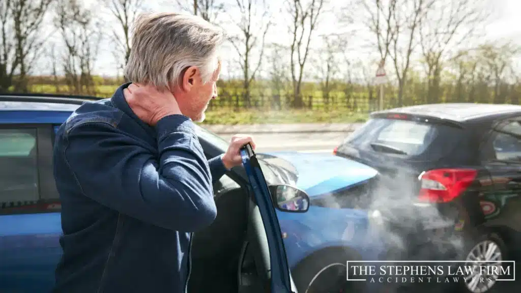 man with whiplash after car accident