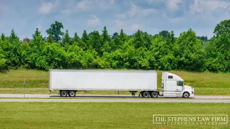 tractor trailer on highway