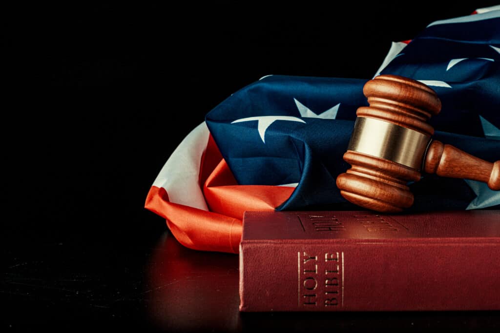 gavel on texas flag